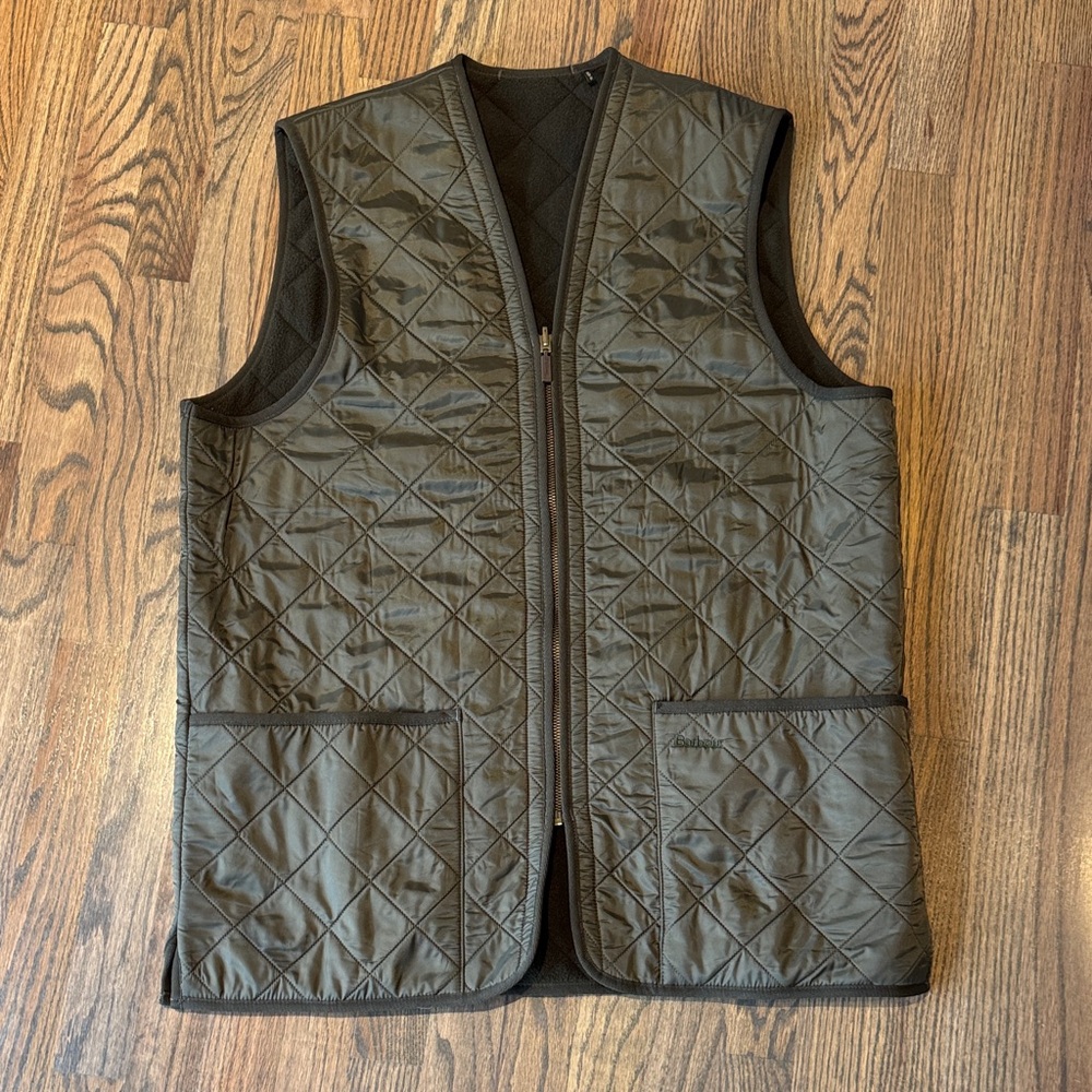 Barbour Quilted Vest in Olive Green